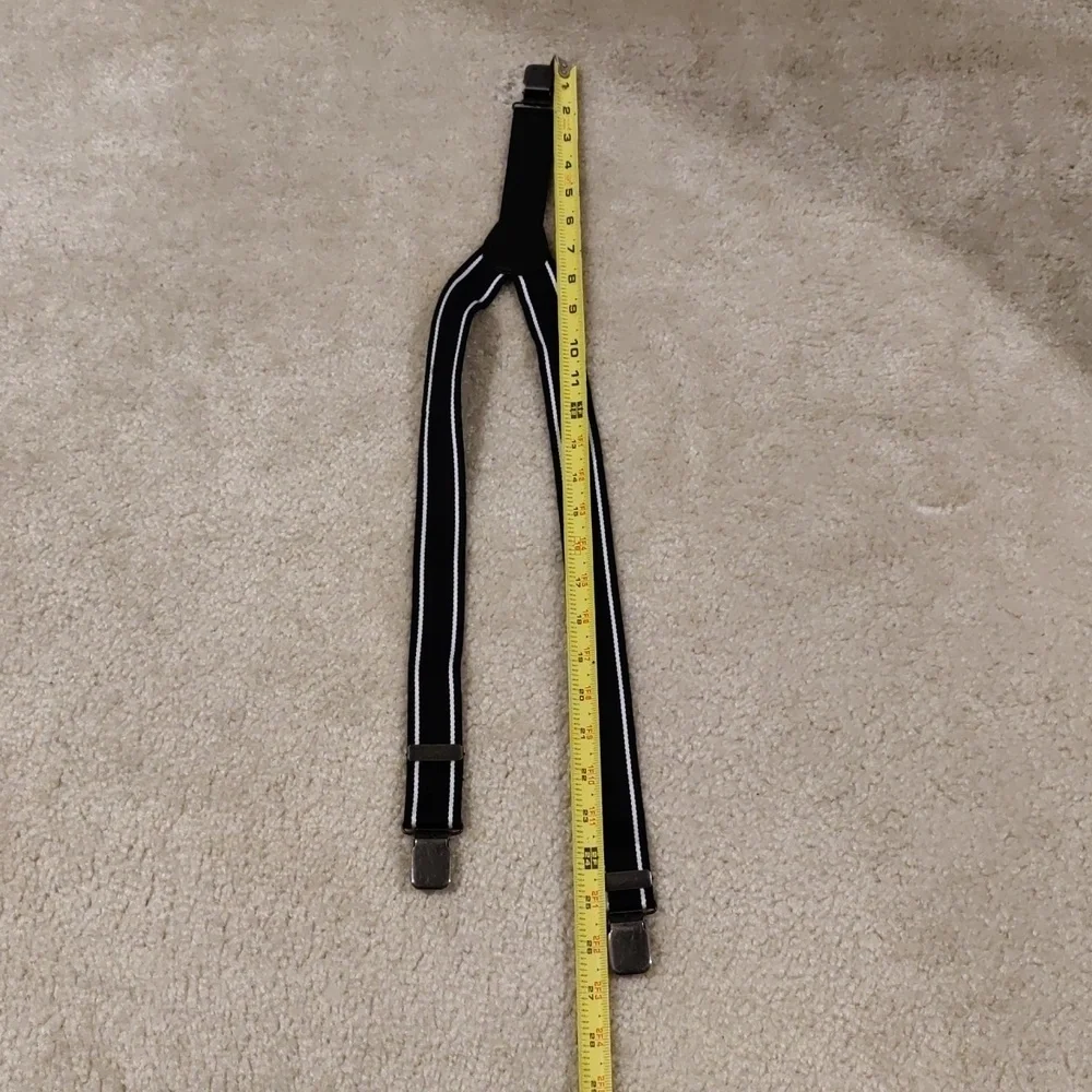 Boy's Gymboree Black And White Suspenders Size 2t-5t